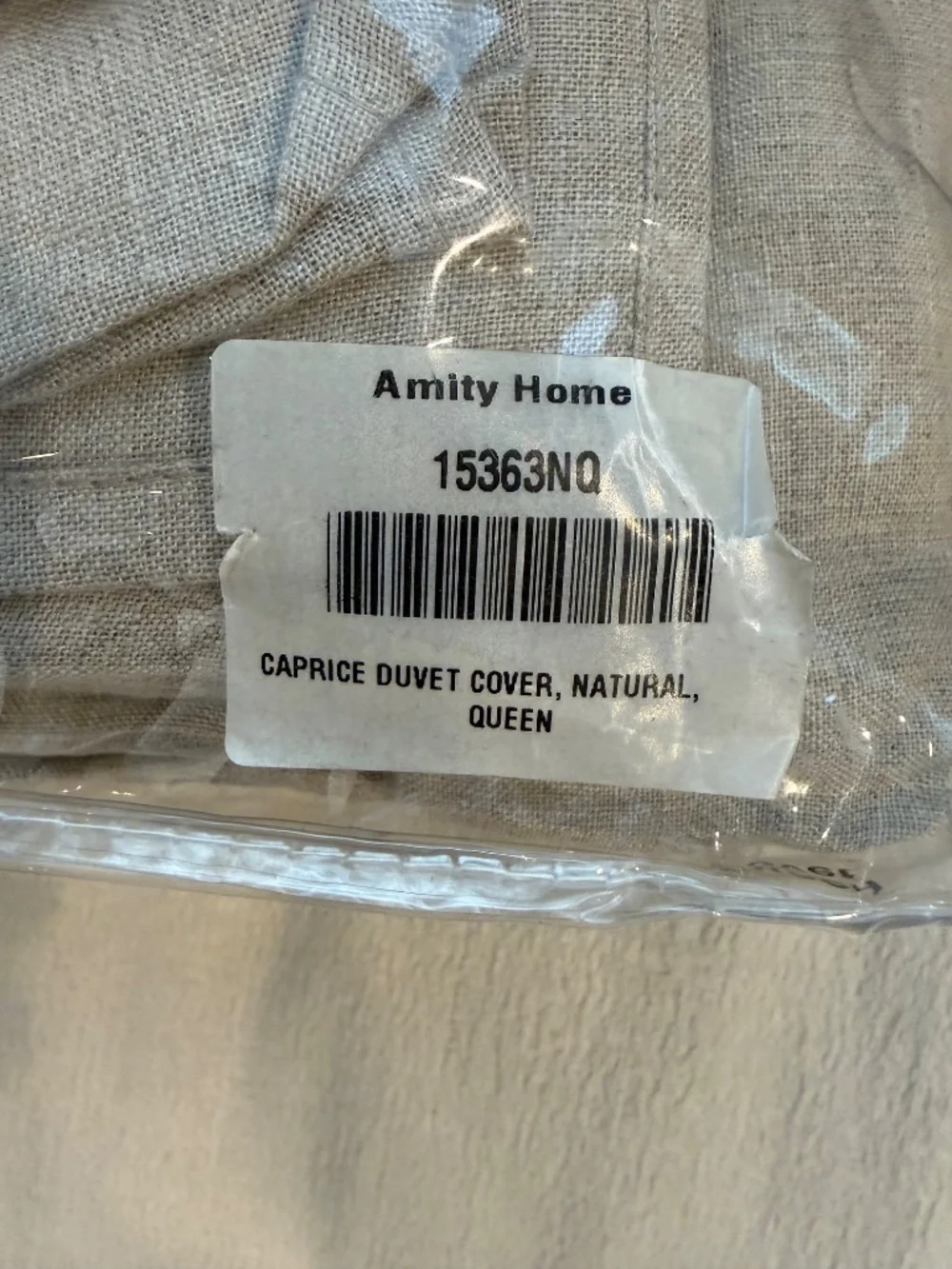 Amity Home Linen Ruffle Duvet cover Set (queen size)